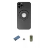 MARSİLYAN™- iPhone 12 Pro Max Kılıf Eksen Klasik Prime - Siyah Joko Magic 5D Hayalet Cam + Shine Kamera Lens Koruma Cam - GD