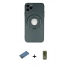 MARSİLYAN™- iPhone 12 Pro Max Kılıf Eksen Klasik Prime - Siyah Joko Magic 5D Hayalet Cam + Shine Kamera Lens Koruma Cam - GD