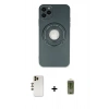 MARSİLYAN™- iPhone 12 Pro Max Kılıf Eksen Klasik Prime - Siyah Joko Magic 5D Hayalet Cam + Shine Kamera Lens - GD