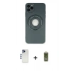 MARSİLYAN™- iPhone 12 Pro Max Kılıf Eksen Klasik Prime - Siyah Joko Magic 5D Hayalet Cam + Shine Kamera Lens - LT