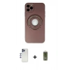 MARSİLYAN™- iPhone 12 Pro Max Kılıf Eksen Klasik Prime - Siyah Joko Magic 5D Hayalet Cam + Shine Kamera Lens - LT