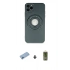 MARSİLYAN™- iPhone 12 Pro Max Kılıf Eksen Klasik Prime - Siyah Joko Magic 5D Hayalet Cam + Shine Kamera Lens Koruma Cam - MI