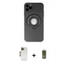 MARSİLYAN™- iPhone 12 Pro Max Kılıf Eksen Klasik Prime - Siyah Joko Magic 5D Hayalet Cam + Shine Kamera Lens - GD