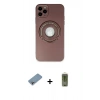 MARSİLYAN™- iPhone 12 Pro Max Kılıf Eksen Klasik Prime - Siyah Joko Magic 5D Hayalet Cam + Shine Kamera Lens Koruma Cam - GI