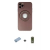 MARSİLYAN™- iPhone 12 Pro Max Kılıf Eksen Klasik Prime - Siyah Joko Magic 5D Hayalet Cam + Shine Kamera Lens Koruma Cam - MI