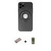 MARSİLYAN™- iPhone 12 Pro Max Kılıf Eksen Klasik Prime - Siyah Joko Magic 5D Hayalet Cam + Shine Kamera Lens Koruma Cam - SABE