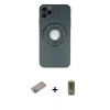 MARSİLYAN™- iPhone 12 Pro Max Kılıf Eksen Klasik Prime - Siyah Joko Magic 5D Hayalet Cam + Shine Kamera Lens Koruma Cam - SABE