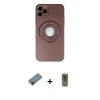 MARSİLYAN™- iPhone 12 Pro Max Kılıf Eksen Klasik Prime - Siyah Joko Magic 5D Hayalet Cam + Shine Kamera Lens Koruma Cam - SH