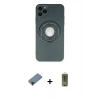 MARSİLYAN™- iPhone 12 Pro Max Kılıf Eksen Klasik Prime - Siyah Joko Magic 5D Hayalet Cam + Shine Kamera Lens Koruma Cam - SH
