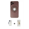 MARSİLYAN™- iPhone 12 Pro Max Kılıf Eksen Klasik Prime - Siyah Mat Seramik Nano Ekran Koruyucu + Shine Kamera Lens - LT