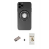 MARSİLYAN™- iPhone 12 Pro Max Kılıf Eksen Klasik Prime - Siyah Mat Seramik Nano Ekran Koruyucu + Shine Kamera Lens Koruma Cam - SABE