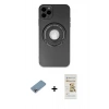 MARSİLYAN™- iPhone 12 Pro Max Kılıf Eksen Klasik Prime - Siyah Mat Seramik Nano Ekran Koruyucu + Shine Kamera Lens Koruma Cam - GI