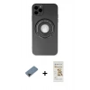 MARSİLYAN™- iPhone 12 Pro Max Kılıf Eksen Klasik Prime - Siyah Mat Seramik Nano Ekran Koruyucu + Shine Kamera Lens Koruma Cam - SH