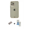 MARSİLYAN™- iPhone 12 Pro Max Kılıf Eksen Minimal Koleksiyonu - Şeffaf Royal Nano Ekran Koruyucu + Shine Kamera Lens Koruma Cam - SABE
