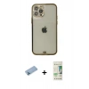 MARSİLYAN™- iPhone 12 Pro Max Kılıf Eksen Minimal Koleksiyonu - Siyah 20D Premium Cam Ekran Koruyucu + Shine Kamera Lens Koruma Cam - MI