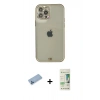 MARSİLYAN™- iPhone 12 Pro Max Kılıf Eksen Minimal Koleksiyonu - Siyah 20D Premium Cam Ekran Koruyucu + Shine Kamera Lens Koruma Cam - MI