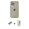 MARSİLYAN™- iPhone 12 Pro Max Kılıf Eksen Minimal Koleksiyonu - Siyah 20D Premium Cam Ekran Koruyucu + Shine Kamera Lens Koruma Cam - GS