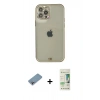 MARSİLYAN™- iPhone 12 Pro Max Kılıf Eksen Minimal Koleksiyonu - Siyah 20D Premium Cam Ekran Koruyucu + Shine Kamera Lens Koruma Cam - GI