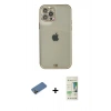 MARSİLYAN™- iPhone 12 Pro Max Kılıf Eksen Minimal Koleksiyonu - Siyah 20D Premium Cam Ekran Koruyucu + Shine Kamera Lens Koruma Cam - GD