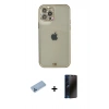 MARSİLYAN™- iPhone 12 Pro Max Kılıf Eksen Minimal Koleksiyonu - Siyah 3D Antistatik Hayalet Cam Ekran Koruyucu + Shine Kamera Lens Koruma Cam - MI