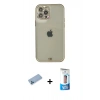 MARSİLYAN™- iPhone 12 Pro Max Kılıf Eksen Minimal Koleksiyonu - Siyah 5D Eko Cam Ekran Koruyucu + Shine Kamera Lens Koruma Cam - MI