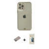 MARSİLYAN™- iPhone 12 Pro Max Kılıf Eksen Minimal Koleksiyonu - Siyah 6D Mat Seramik Hayalet Nano Ekran Koruyucu + Shine Kamera Lens Koruma Cam - SABE