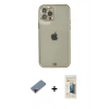 MARSİLYAN™- iPhone 12 Pro Max Kılıf Eksen Minimal Koleksiyonu - Siyah 6D Mat Seramik Hayalet Nano Ekran Koruyucu + Metal Kamera Lens Koruma Cam - KI