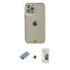 MARSİLYAN™- iPhone 12 Pro Max Kılıf Eksen Minimal Koleksiyonu - Siyah 6D Mat Seramik Hayalet Nano Ekran Koruyucu + Shine Kamera Lens Koruma Cam - GI