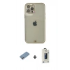 MARSİLYAN™- iPhone 12 Pro Max Kılıf Eksen Minimal Koleksiyonu - Siyah Bilvis Hayalet Cam Ekran Koruyucu + Shine Kamera Lens Koruma Cam - GS
