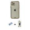 MARSİLYAN™- iPhone 12 Pro Max Kılıf Eksen Minimal Koleksiyonu - Siyah Bilvis Hayalet Cam Ekran Koruyucu + Shine Kamera Lens Koruma Cam - MI