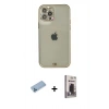 MARSİLYAN™- iPhone 12 Pro Max Kılıf Eksen Minimal Koleksiyonu - Siyah Bilvis Hayalet Cam Ekran Koruyucu + Shine Kamera Lens Koruma Cam - MI