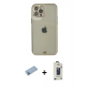 MARSİLYAN™- iPhone 12 Pro Max Kılıf Eksen Minimal Koleksiyonu - Siyah Bilvis Hayalet Cam Ekran Koruyucu + Shine Kamera Lens Koruma Cam - MI