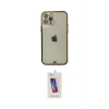 MARSİLYAN™- iPhone 12 Pro Max Kılıf Eksen Minimal Koleksiyonu - Siyah Joko 5D Cam