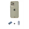 MARSİLYAN™- iPhone 12 Pro Max Kılıf Eksen Minimal Koleksiyonu - Siyah Joko Magic 5D Cam + Shine Kamera Lens Koruma Cam - GD