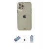 MARSİLYAN™- iPhone 12 Pro Max Kılıf Eksen Minimal Koleksiyonu - Siyah Joko Magic 5D Cam + Shine Kamera Lens Koruma Cam - PE