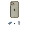 MARSİLYAN™- iPhone 12 Pro Max Kılıf Eksen Minimal Koleksiyonu - Siyah Joko Magic 5D Cam + Shine Kamera Lens Koruma Cam - GD