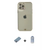 MARSİLYAN™- iPhone 12 Pro Max Kılıf Eksen Minimal Koleksiyonu - Siyah Joko Magic 5D Cam + Shine Kamera Lens Koruma Cam - GI