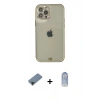 MARSİLYAN™- iPhone 12 Pro Max Kılıf Eksen Minimal Koleksiyonu - Siyah Joko Magic 5D Cam + Shine Kamera Lens Koruma Cam - SH