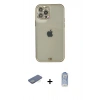 MARSİLYAN™- iPhone 12 Pro Max Kılıf Eksen Minimal Koleksiyonu - Siyah Joko Magic 5D Cam + Renkli Kamera Lens Koruma Cam - YL