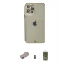 MARSİLYAN™- iPhone 12 Pro Max Kılıf Eksen Minimal Koleksiyonu - Siyah Joko Magic 5D Hayalet Cam + Shine Kamera Lens Koruma Cam - SABE