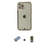 MARSİLYAN™- iPhone 12 Pro Max Kılıf Eksen Minimal Koleksiyonu - Siyah Joko Magic 5D Hayalet Cam + Shine Kamera Lens Koruma Cam - PE