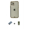 MARSİLYAN™- iPhone 12 Pro Max Kılıf Eksen Minimal Koleksiyonu - Siyah Joko Magic 5D Hayalet Cam + Siyah Shine Kamera Lens Koruma Cam