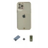 MARSİLYAN™- iPhone 12 Pro Max Kılıf Eksen Minimal Koleksiyonu - Siyah Joko Magic 5D Hayalet Cam + Siyah Shine Kamera Lens Koruma Cam