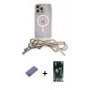 MARSİLYAN™- iPhone 12 Pro Max Kılıf Eksen Özel Seri - Şeffaf 360 Full Body Arka Koruyucu + Gold Metal Kamera Lens Koruma Cam