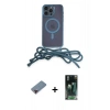 MARSİLYAN™- iPhone 12 Pro Max Kılıf Eksen Özel Seri - Şeffaf 360 Full Body Arka Koruyucu + Metal Kamera Lens Koruma Cam - KI