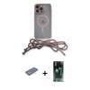 MARSİLYAN™- iPhone 12 Pro Max Kılıf Eksen Özel Seri - Şeffaf 360 Full Body Arka Koruyucu + Renkli Kamera Lens Koruma Cam - SI