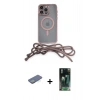MARSİLYAN™- iPhone 12 Pro Max Kılıf Eksen Özel Seri - Şeffaf 360 Full Body Arka Koruyucu + Renkli Kamera Lens Koruma Cam - YL