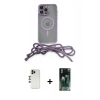 MARSİLYAN™- iPhone 12 Pro Max Kılıf Eksen Özel Seri - Şeffaf 360 Full Body Arka Koruyucu + Shine Kamera Lens - GD