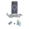 MARSİLYAN™- iPhone 12 Pro Max Kılıf Eksen Özel Seri - Şeffaf Royal Nano Ekran Koruyucu + Metal Kamera Lens Koruma Cam - KI