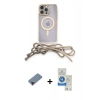 MARSİLYAN™- iPhone 12 Pro Max Kılıf Eksen Özel Seri - Şeffaf Royal Nano Ekran Koruyucu + Metal Kamera Lens Koruma Cam - KI